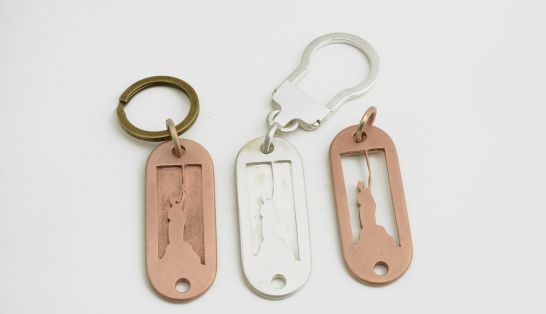 Schlüsselanhänger Silber / Bronze